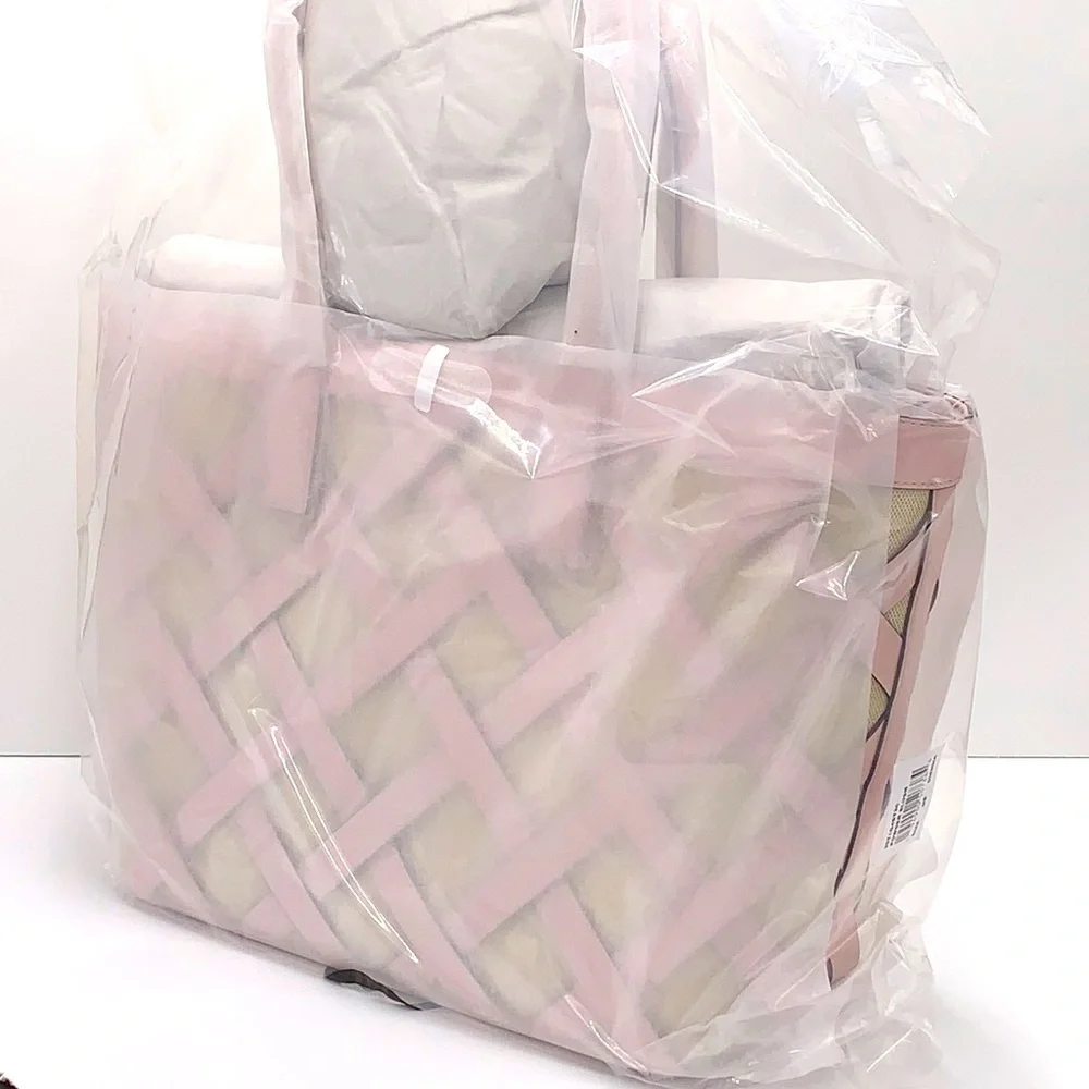 MICHAEL KORS SIENNA Large Tote Shoulder BAG In POWDER BLUSH Leather Canvas
